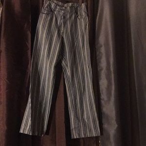Blue Willis Wide Leg Blue and White Stripe Jeans